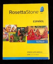 Rosetta Stone Spanish Level 1-5 CD ROM Version 3 Complete Set NEW SEALED