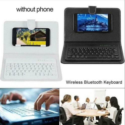 Mobile Bluetooth wireless Keyboard Leather Case Protective Cover For iPhone iPad - Picture 9 of 16