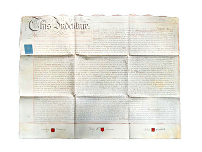 Victorian Vellum Indenture Document: 1854 Turner & Peatfield Tickhill Yorkshire