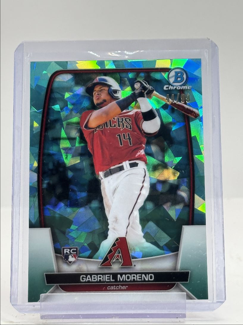 GABRIEL MORENO 2023 BOWMAN CHROME ROOKIE SAPPHIRE AQUA #59 RC /99 Q3367