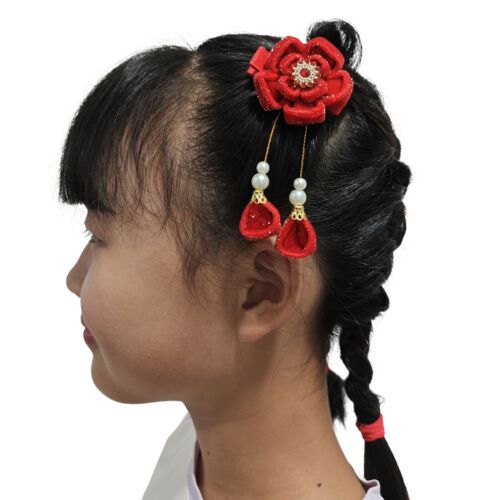 GOXIFACHOY Handmade Hair Clips,bow tie,Spring Flower Headdress,Red(6-piece set) - Picture 15 of 24