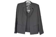Women's Kasper Black Polyester Blazer W/ Matching Black Top Size 2P
