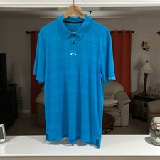 Oakley Golf Polo Short Sleeve Blue Pullover Men  s Size L