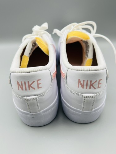 Nike Blazer Bajo '77 Zapatillas Informales Blanco Rosa DJ0292-103 Mujer Talla 10.5 - Imagen 4 de 6