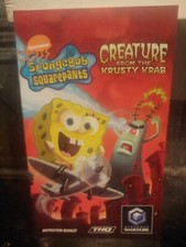 SPONGEBOB SQUAREPANTS Creature KRUSTY KRAB Nintendo GameCube Instruction Booklet