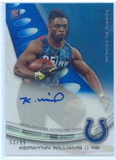 Kerwynn Williams 2013 Topps Platinum Blue Refractor Auto Rc 53/99 on card auto
