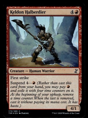 MTG Time Spiral RemasterEd Keldon Halberdier Foil 173/289 NM/MT 