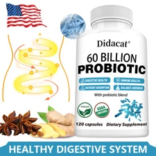 60 Billion Probiotic - Digestive Health, Constipation, Diarrhea, Gas & Bloating