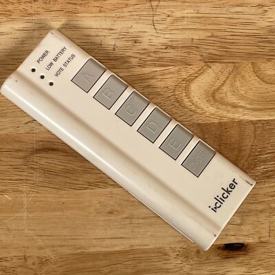 I Clicker Remote iclicker White/Gray Handheld Classroom Works Student Response Remote ...