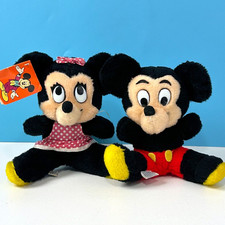 Vintage Disney Mickey Minnie Mouse Products Of Taiwan Plush Stuffed Animal Toy