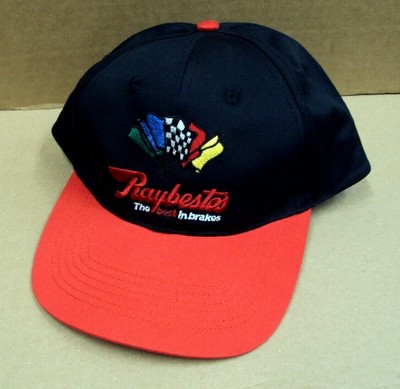 Vtg SEBA Adjustable RAYBESTOS BEST IN BRAKES Trucker Baseball Cap Hat ~ Red Logo