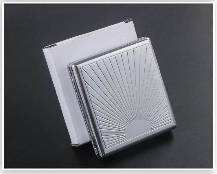 cigarette case keep fresh Cigarette Case Silver Metal Beautiful Stylish Empire Gift Ladies Men Holds  20