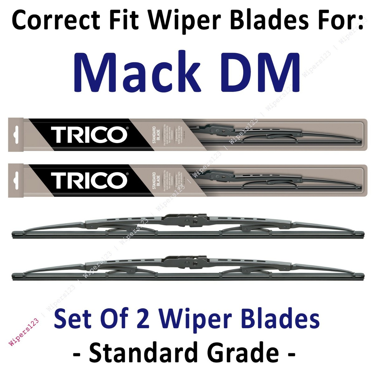 Wiper Blades 2-Pack Standard - fit 1993-2006 Mack DM - 30180x2 | eBay