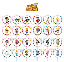24 Animal Crossing New Horizons Characters Item 1.67" Sticker Label Party Favor