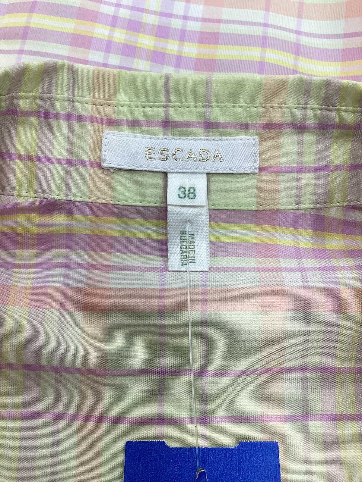 Escada Plaid Button Down Top - image 4