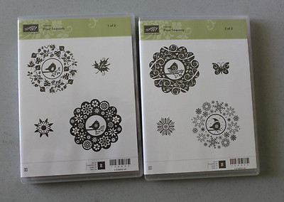 Stampin' Up FOUR SEASONS Clear Mount Set Of 8 NEW Retired Holidays 