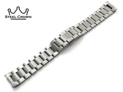 22mm per Orologio IWC Cinturino Bracciale in Acciaio Inossidabile Banda  Argento autonoma PILOTA | eBay