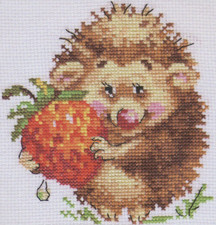 Hedgehog with Strawberries 0-51 Alisa Counted Cross-Stitch Kit