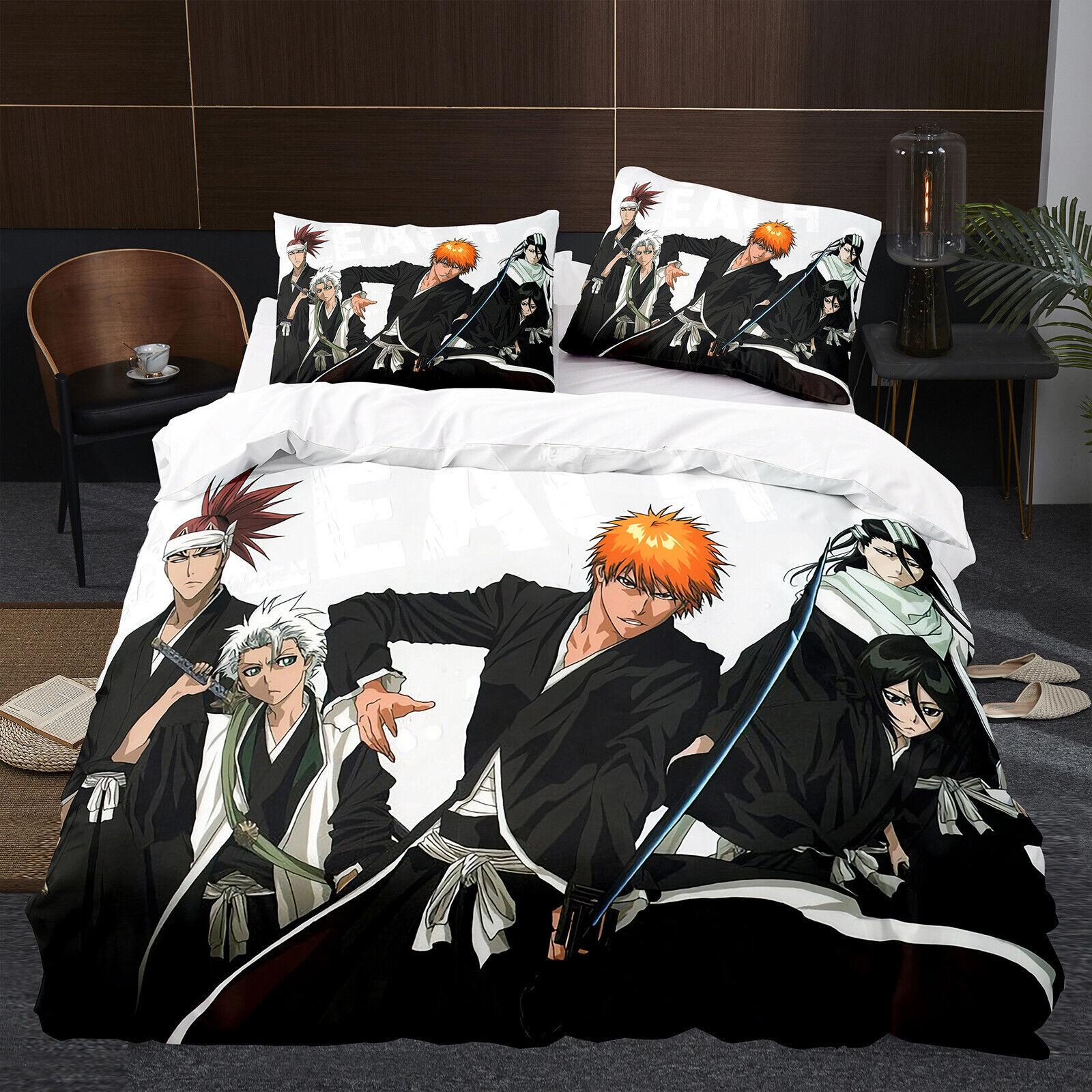 Anime BLEACH 3D Bedding Set 2/3PC Duvet Cover Pillowcase 4 Sizes 3A