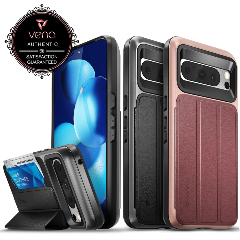 Vena [vCommute] Leather Wallet Stand Case for Google Pixel 8 Pro 7 6 5 4 3 2 XL - Image 1 of 1