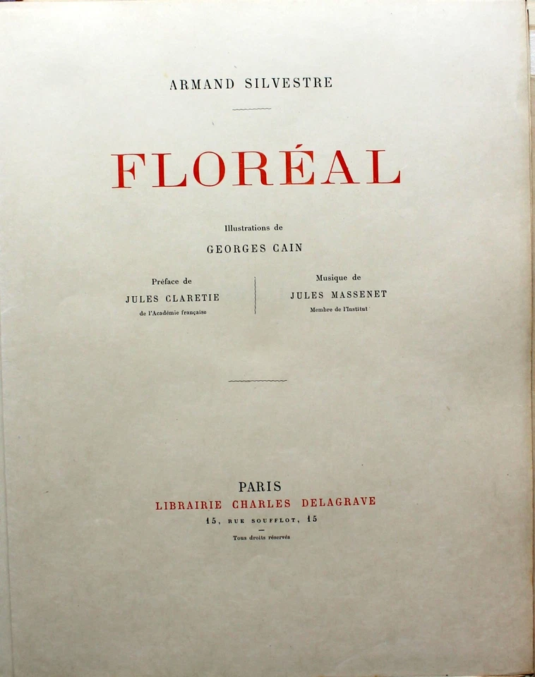 Armand Silvestre - Floréal Ch. Delagrave 1891 Edition originale unique - Photo 3/4