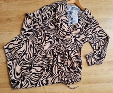 LADIES BNWT MANGO PATTERNED MIDI DRESS SIZE LARGE