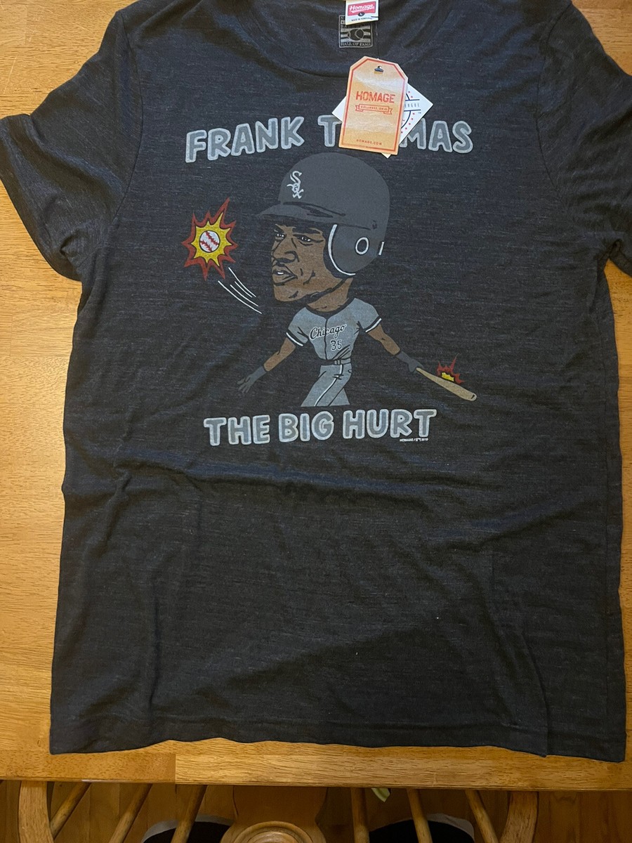 Homage Shirt Frank Thomas The Big Hurt Chicago White Sox Size Men’s  Caricature