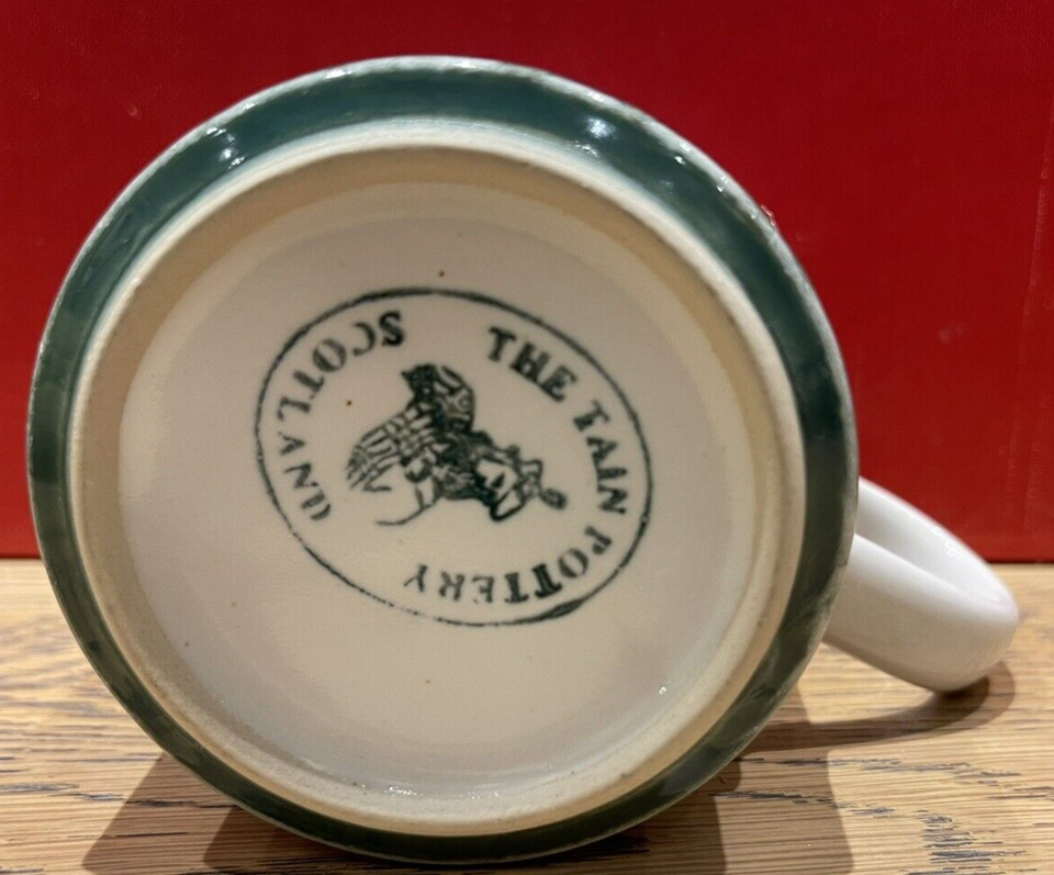 The Tain Pottery Scotland Mug decorated With Stag & Deer in a Highland