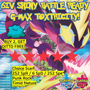 Gigantamax Gmax Toxtricity 6iv Pokemon Schwert Schild Amped Form Oder Low Key Ebay