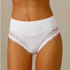 6 Slip culotte donna Emy in cotone leggermente contenitive con pizzo art 1321