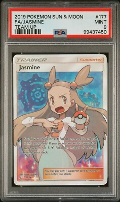 2019 POKEMON SUN & MOON TEAM UP 177 FULL ART/JASMINE PSA 9 | eBay