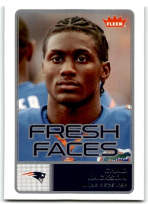 2006 FLEER FRESH FACES CHAD JACKSON RC NEW ENGLAND PATRIOTS #FR-CJ