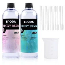 Epoxy Resin 32oz Crystal Clear Art Casting Resin and Hardener Hard Perfect fo...