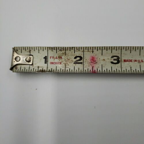 Sears Craftsman Vintage 20 FT Measuring Tape 39217 White Blade Red Button USA - Picture 12 of 24