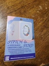 Counted Cross Stitch  Send Kit All Occasion Card Best Wishes Flowers 2108