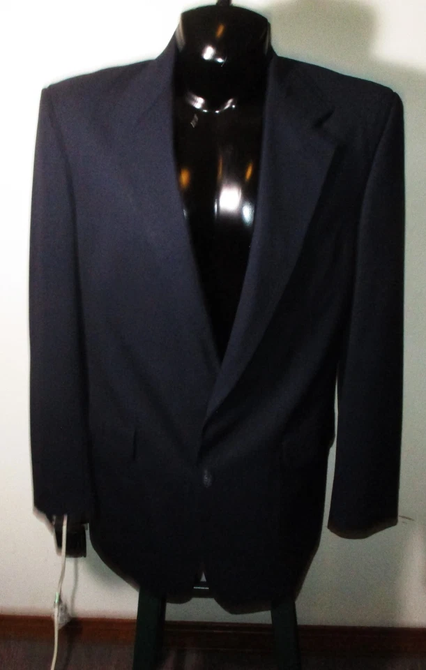 NORDSTROM Navy Blue 100% Wool 2 Pc Suit Men's Size 43 X-Long, 36X34 - Image 2 of 4