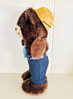 Vintage 1983 Dakin Smokey The Bear Plush With Tag Ground Nutshells