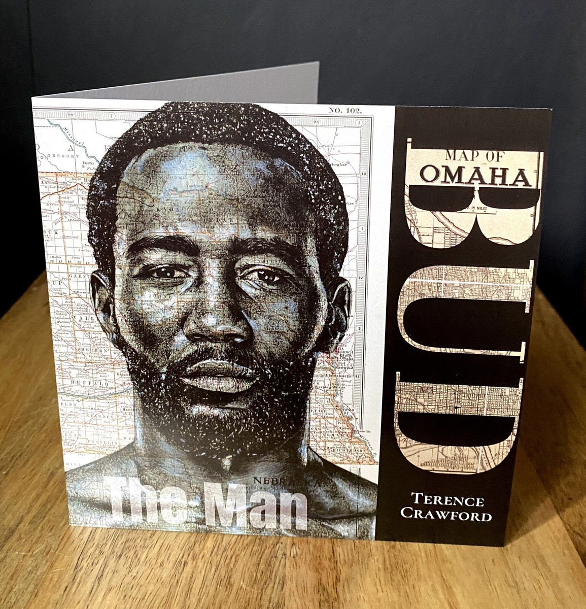 Terence Crawford Inspired Greeting Birthday Card Pen Drawing Map Of Omaha  Boxing | eBay UK