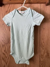 Kyte Baby Basic Bamboo Aqua Blue Short Sleeve Bodysuit, 6-12m