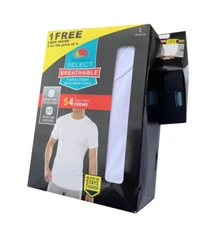 Fruit of the Loom® SELECT Men's 5-pack Breathable Cotton Micro-mesh Crew T-Shirt