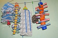 PICK 3 Bird Cage Toy, Colorful, Lot of 3 Toys,Medium / Large Parrot USA Seller 