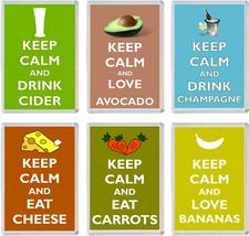 Various Keep Calm Food 96 x 67mm Jumbo Fridge Magnet - Present Gift Souvenir