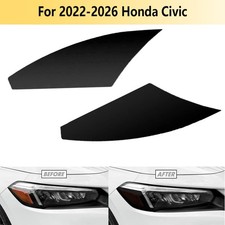 For 2022-2025 Honda Civic Headlights Amber Delete Smoke Precut Tint Overlays For 2022-2025 Honda Civic Headlights Amber Delete Smoke Precut Tint Overlays