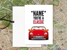 Personalised Red TVR Griffith Birthday Card. TVR Birthday Card. A5 FREE POSTAGE
