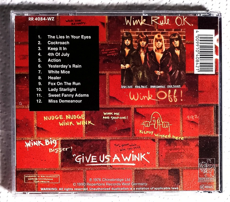 💡 CD - The Sweet - Give Us A Wink ! ( P. 1990 / Fox On The Run , Action ) - Bild 2 von 4