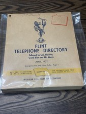 Vintage Flint Michigan Telephone Directory April 1952 - Excellent Condition