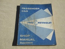 62 1962 Chevrolet Shop Manual Supplement Passenger Car Original 62 1962 Chevrolet Shop Manual Supplement Passenger Car Original