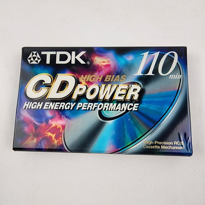 1 TDK CD Power 110 Min Blank Audio Cassettes High Bias IECII Type II Sealed
