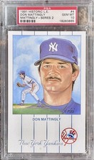 1991 HISTORIC LIMITED EDITION LE SERIES 2 #4 Don Mattingly PSA 10 POP 7