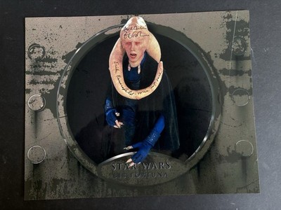 Star Wars Bib Fortuna Schauspieler Michael Carter & Erik Bauersfeld signiert 10x8 Foto